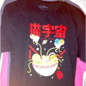 Neko Space Ramen Adventures Funny T-Shirt Men’s Sz XLarge Excellent Condition!